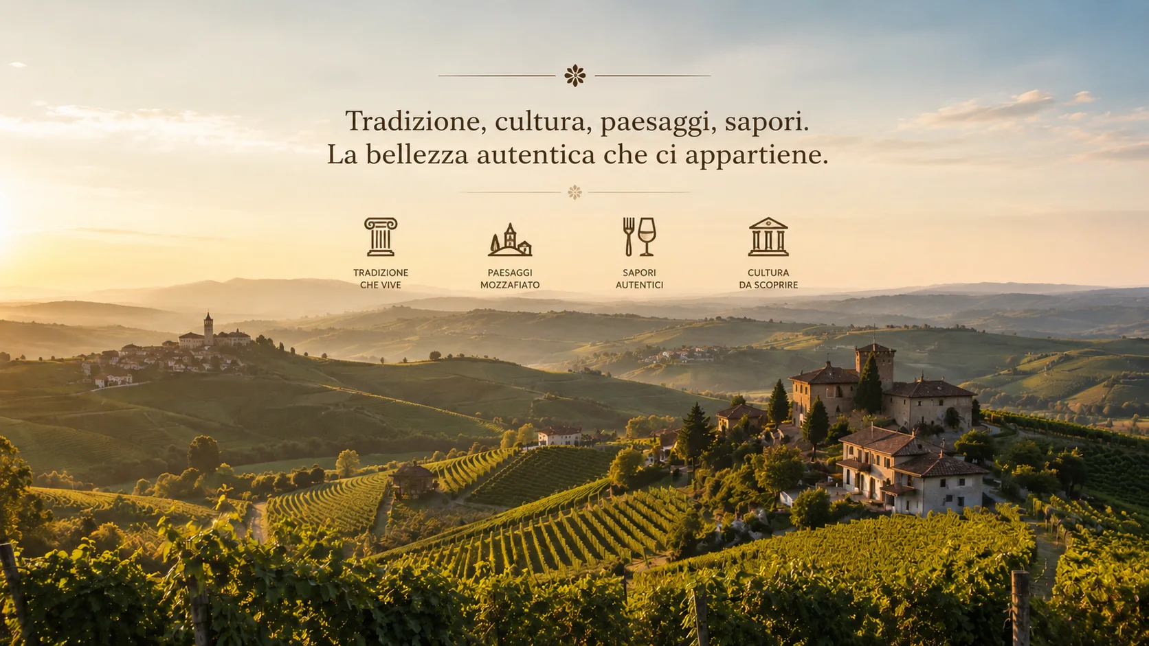 Paesaggio collinare e vigneti del territorio